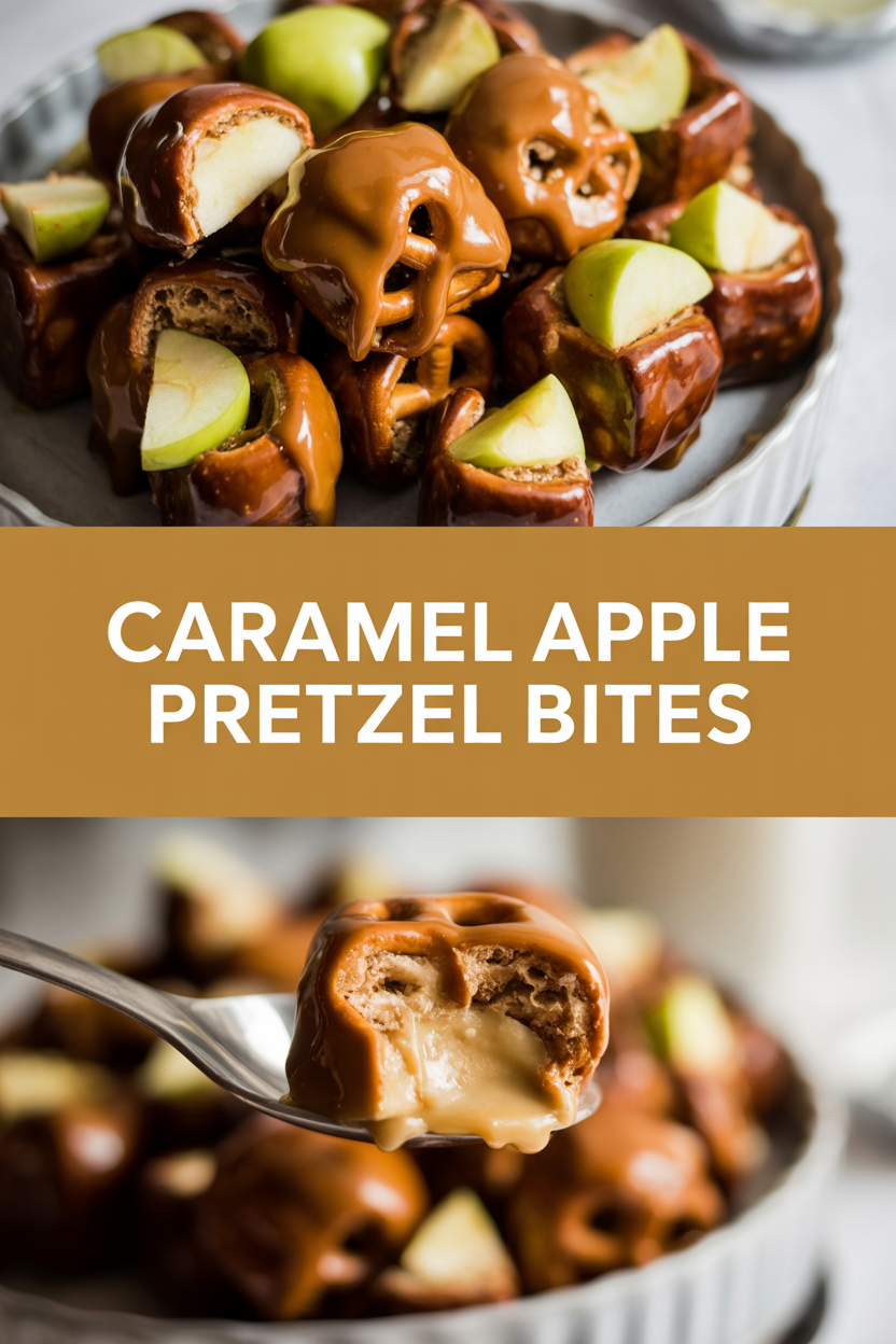 Caramel Apple Pretzel Bites