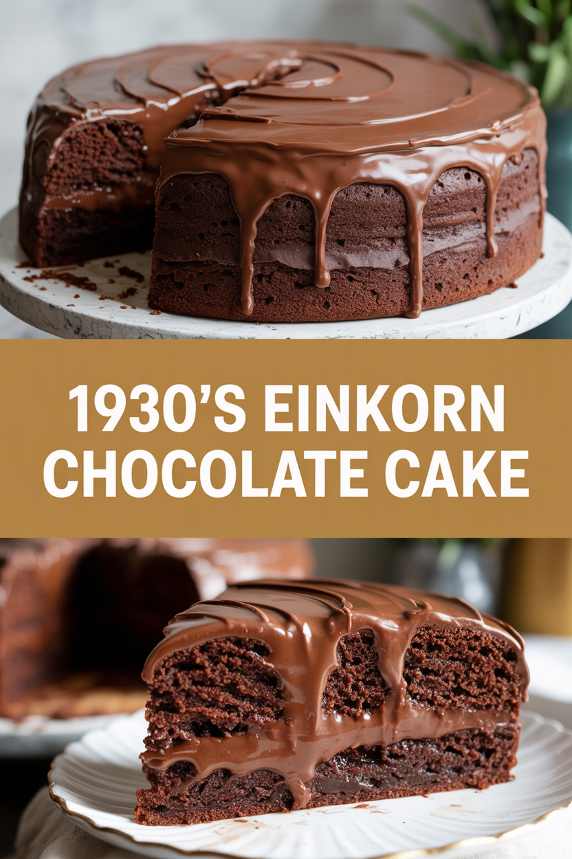 1930’s Einkorn Chocolate Cake