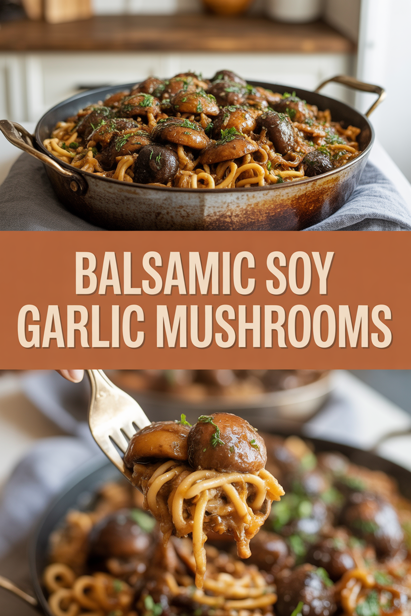 Balsamic Soy Garlic Mushrooms