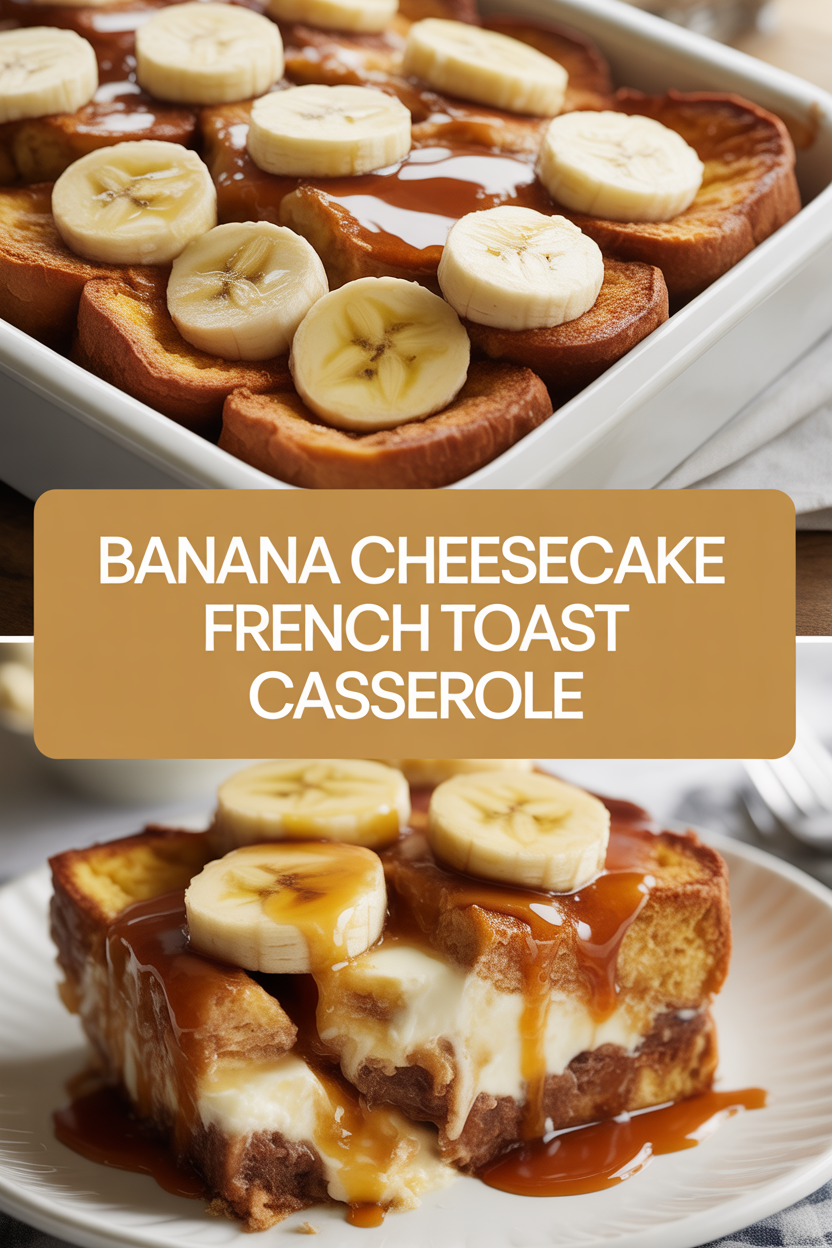 Banana Cheesecake French Toast Casserole