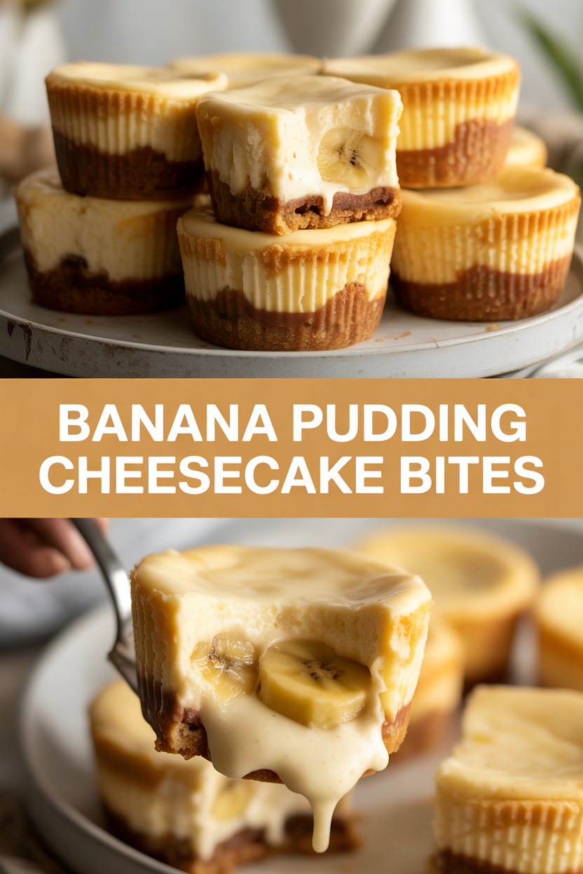 Banana Pudding Cheesecake Bites