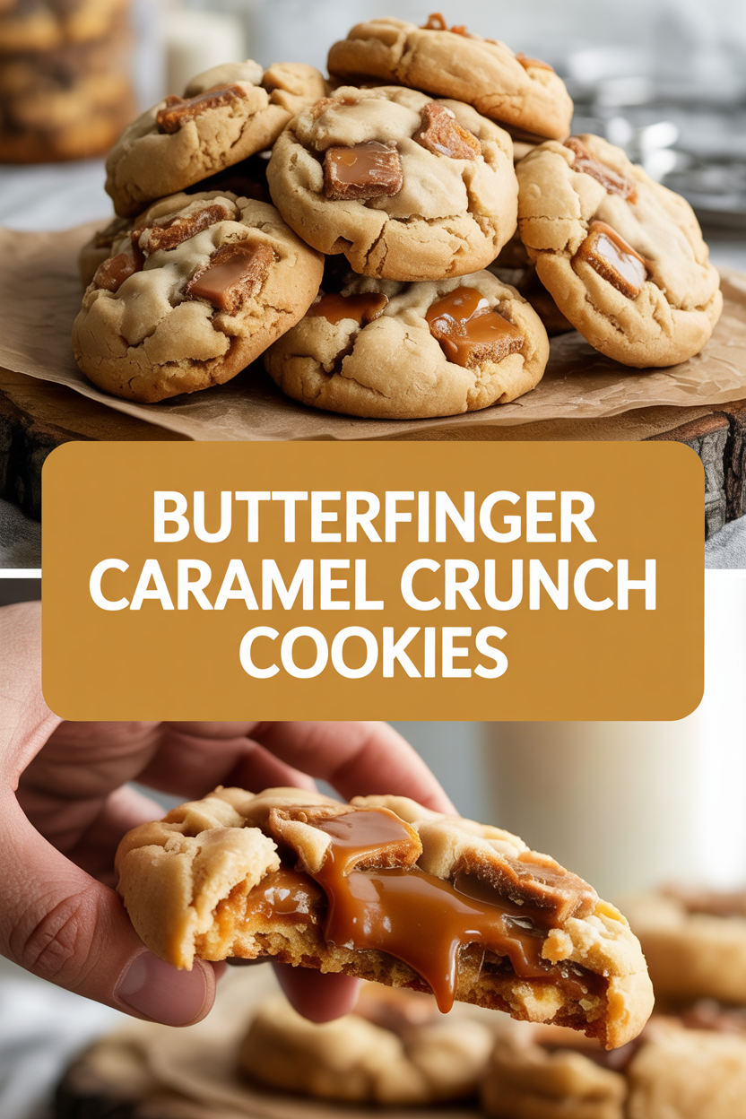 Butterfinger Caramel Crunch Cookies