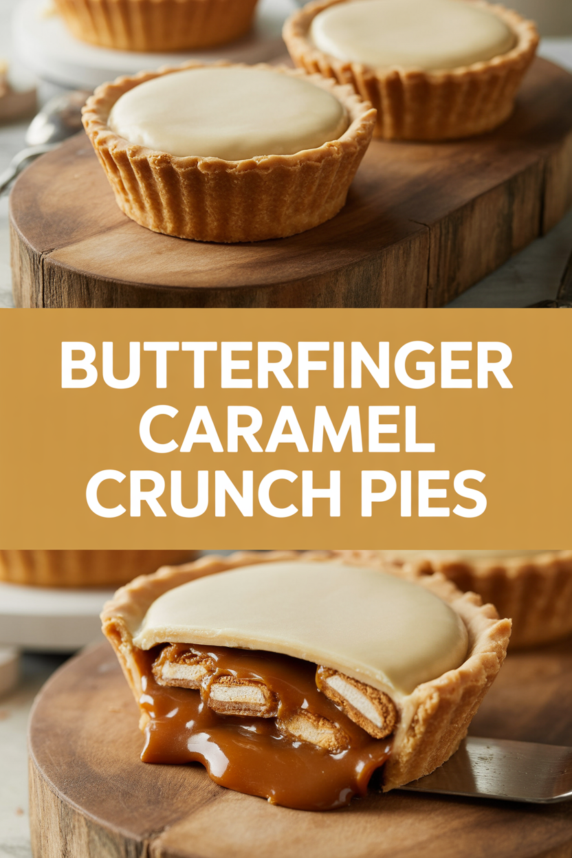 Butterfinger Caramel Crunch Pies
