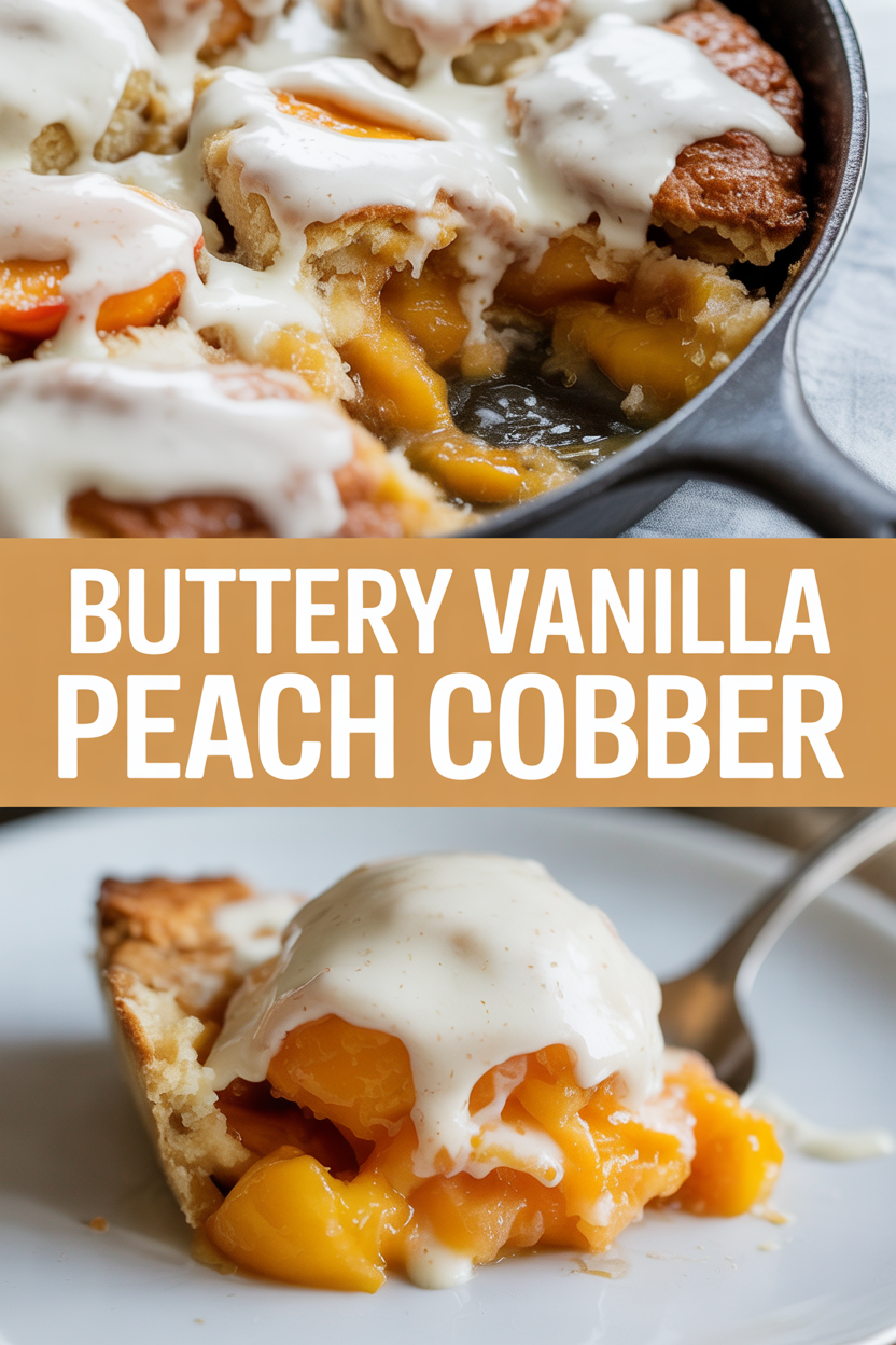 Buttery Vanilla Peach Cobbler