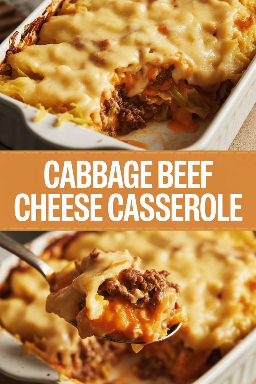 Cabbage Beef Cheese Casserole
