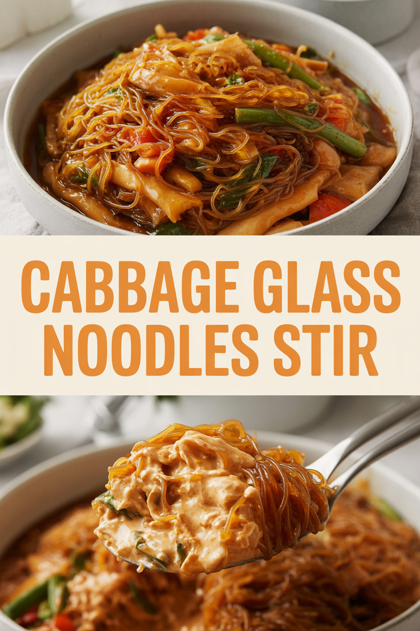 Cabbage Glass Noodles Stir