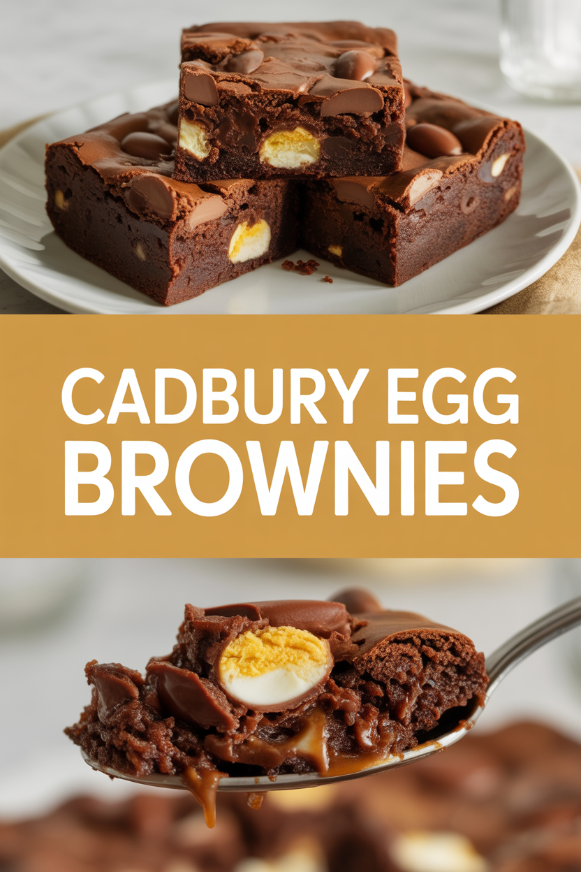 Cadbury Egg Brownies