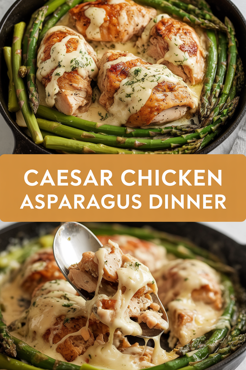 Caesar Chicken Asparagus Dinner