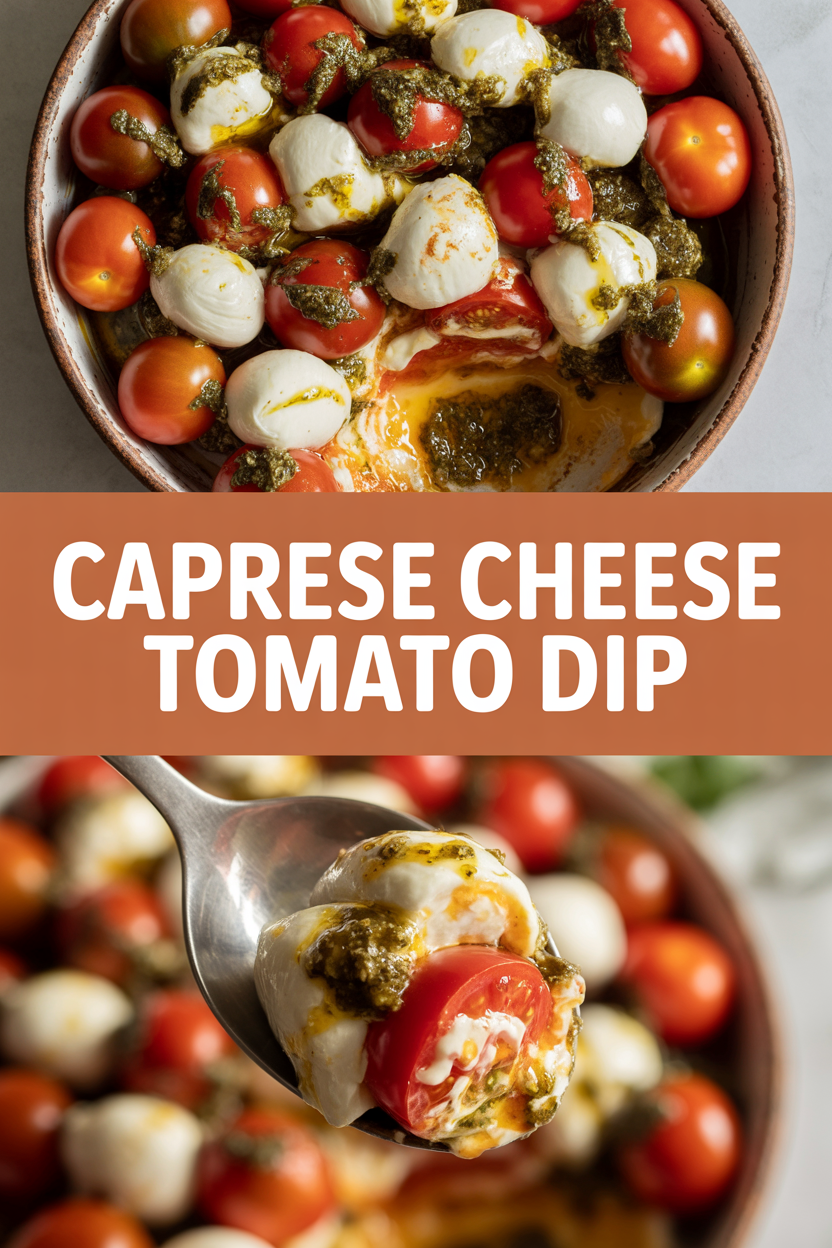 Caprese Cheese Tomato Dip