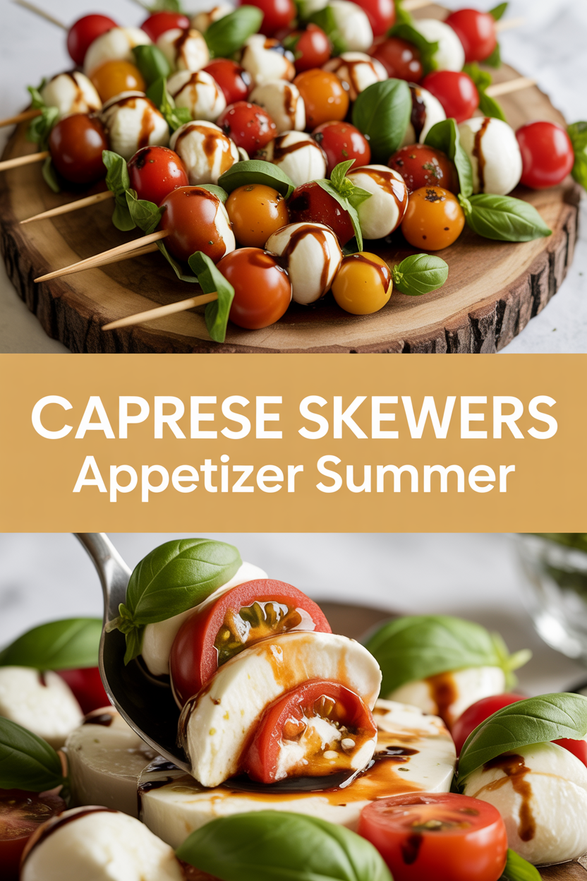 Caprese Skewers Appetizer Summer