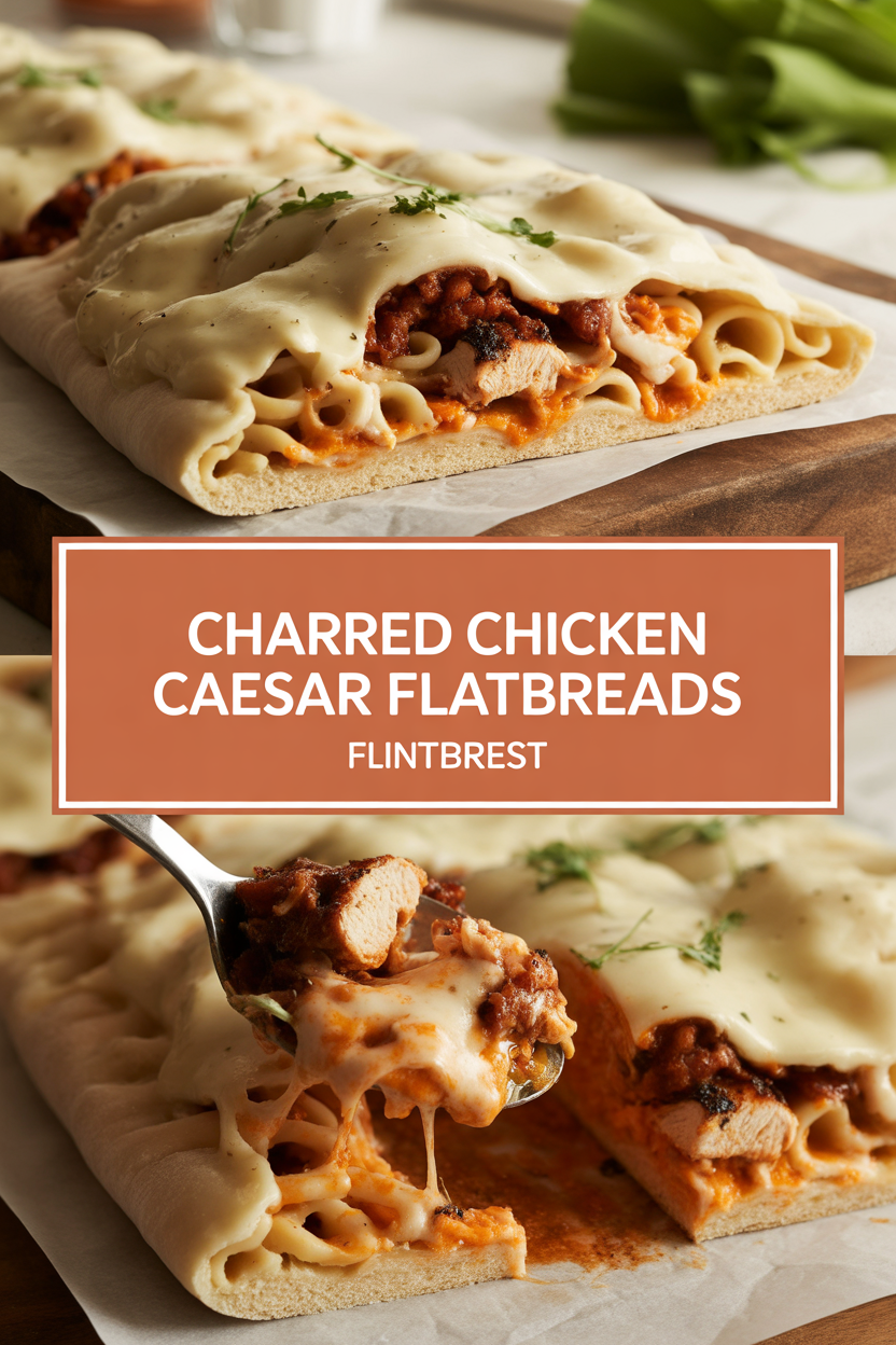 Charred Chicken Caesar Flatbreads