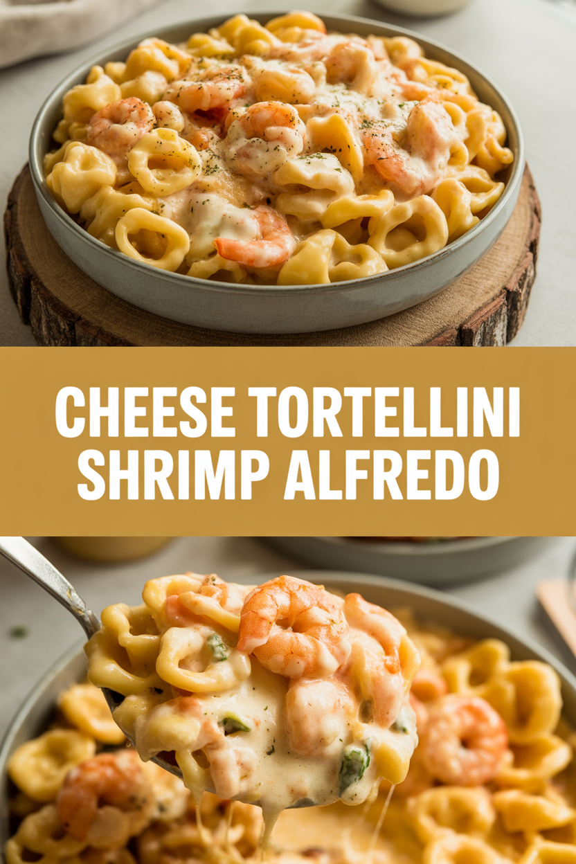 Cheese Tortellini Shrimp Alfredo