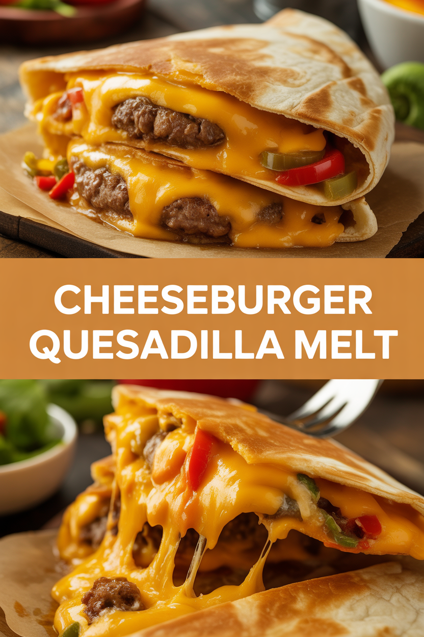 Cheeseburger Quesadilla Melt