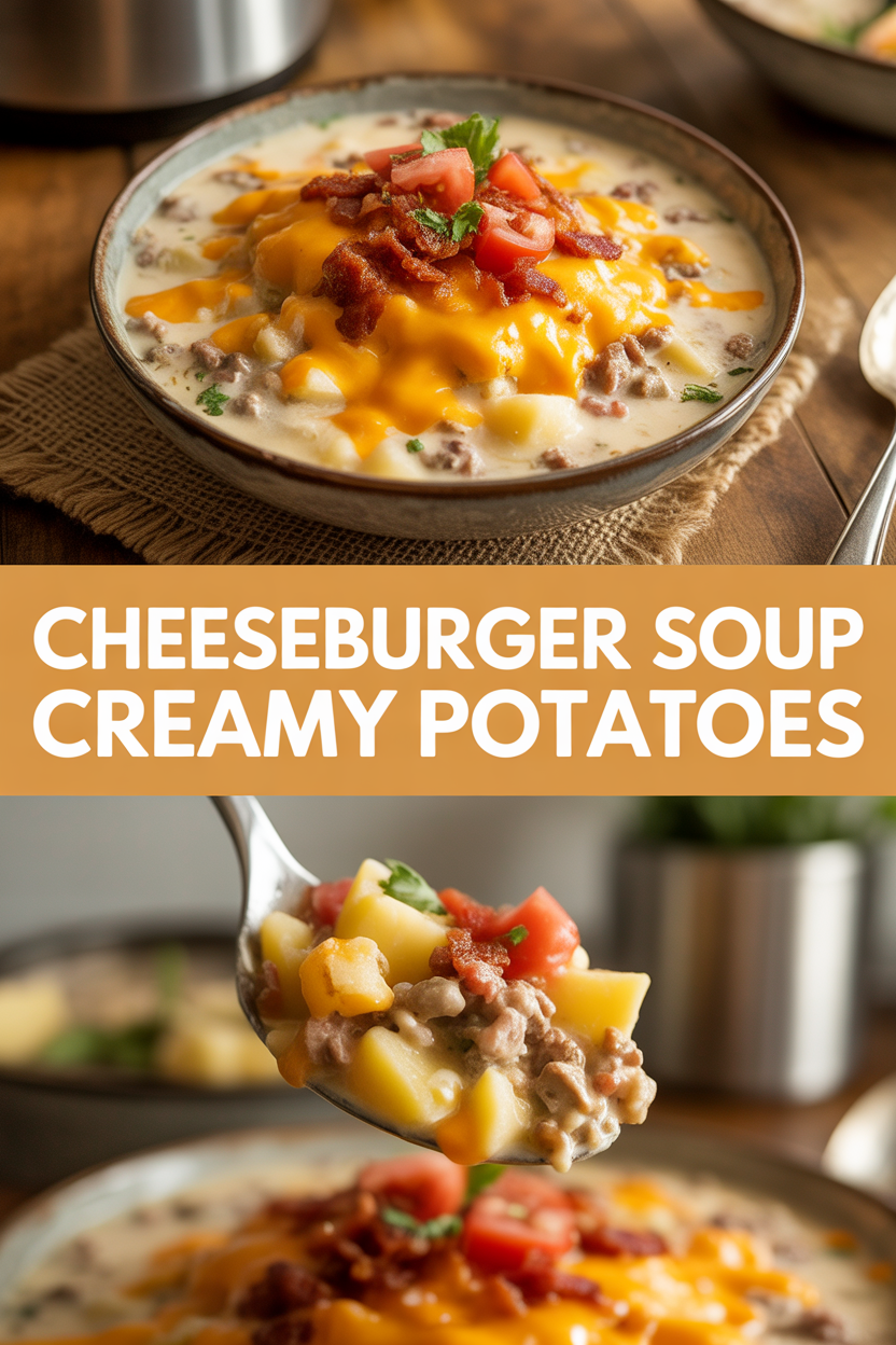 Cheeseburger Soup Creamy Potatoes