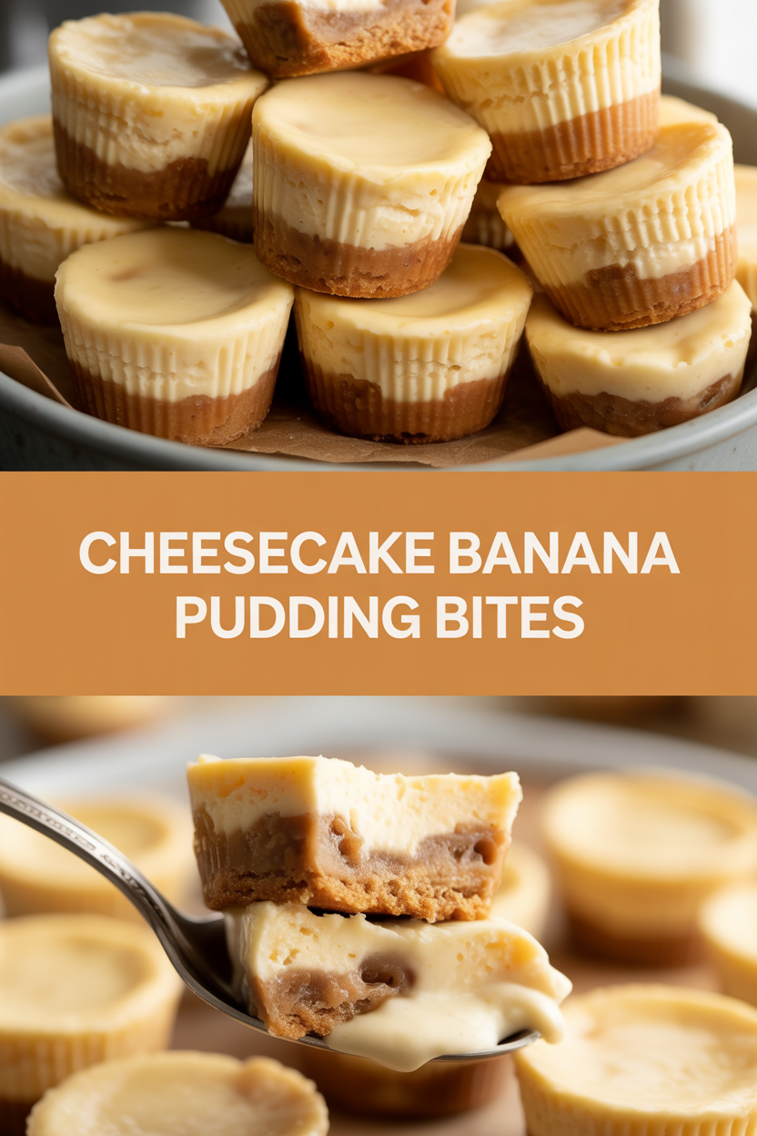 Cheesecake Banana Pudding Bites