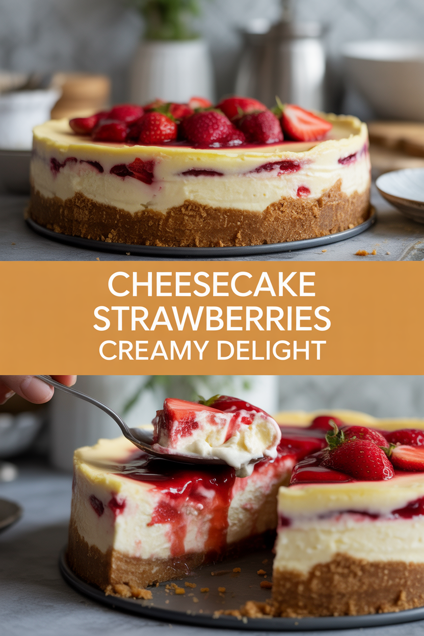 Cheesecake Strawberries Creamy Delight