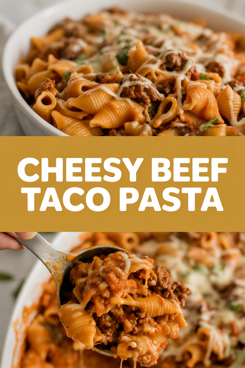 Cheesy Beef Taco Pasta