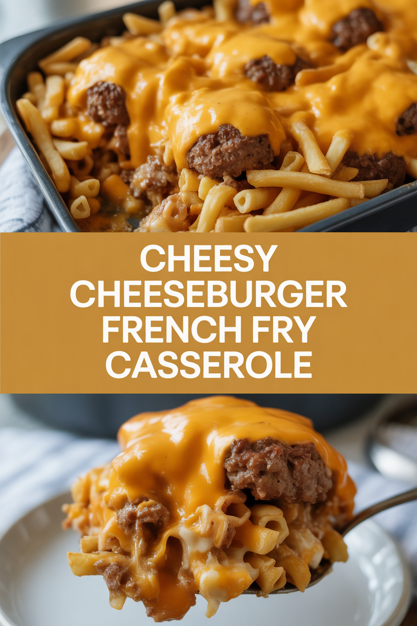Cheesy Cheeseburger French Fry Casserole
