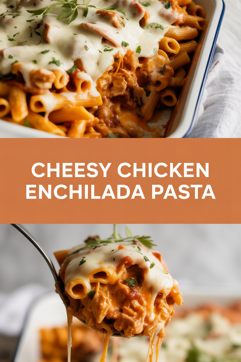 Cheesy Chicken Enchilada Pasta