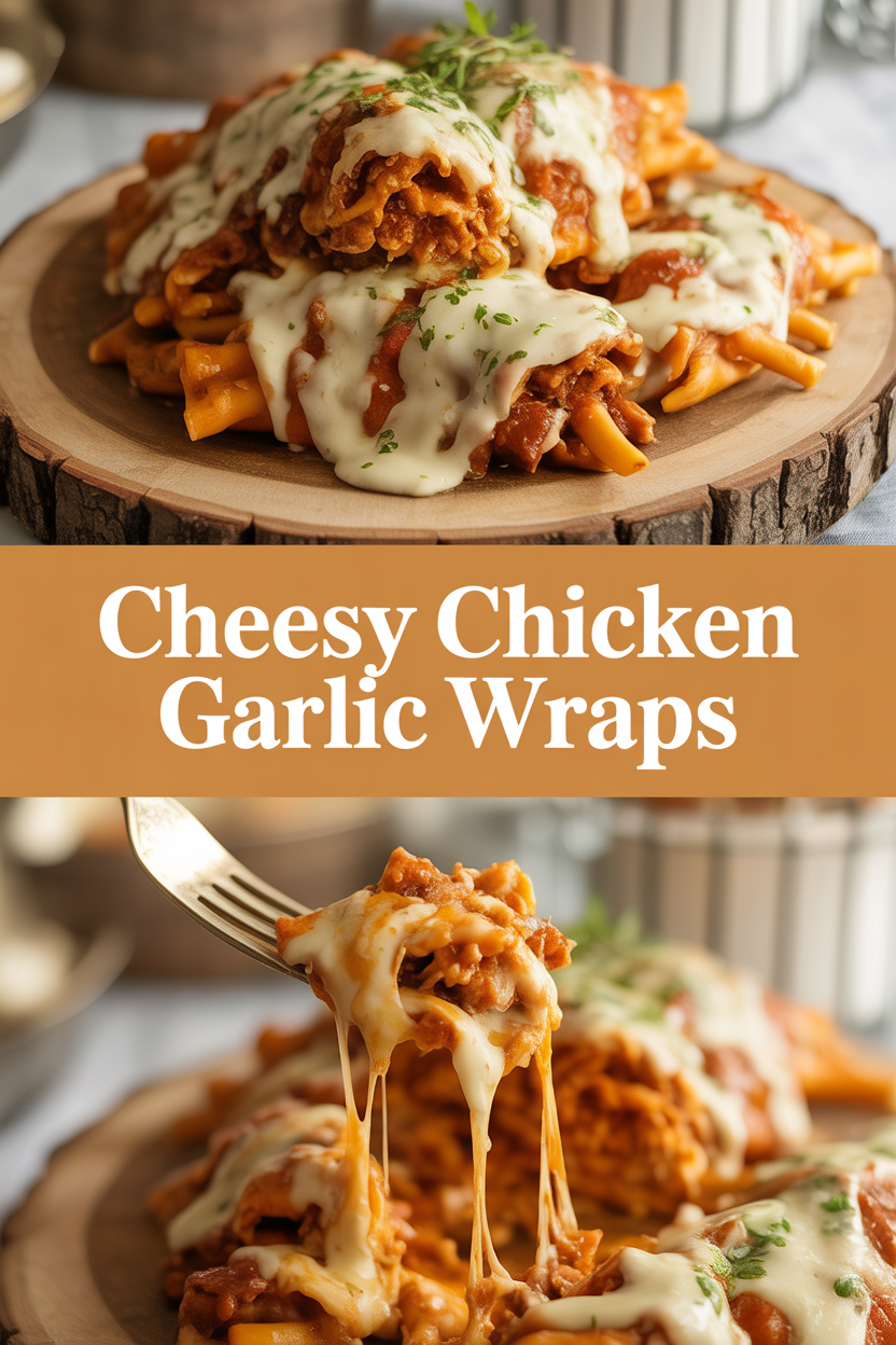 Cheesy Chicken Garlic Wraps