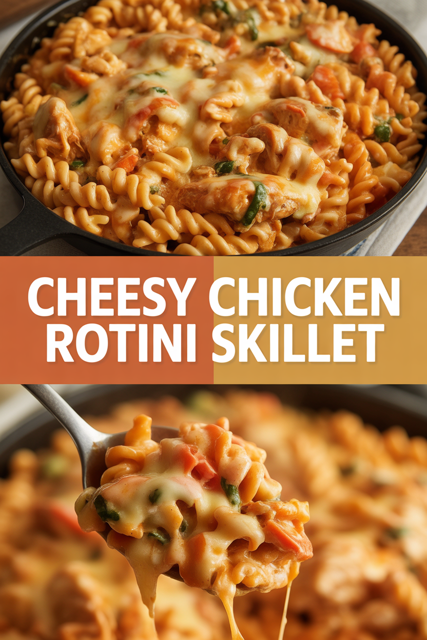 Cheesy Chicken Rotini Skillet