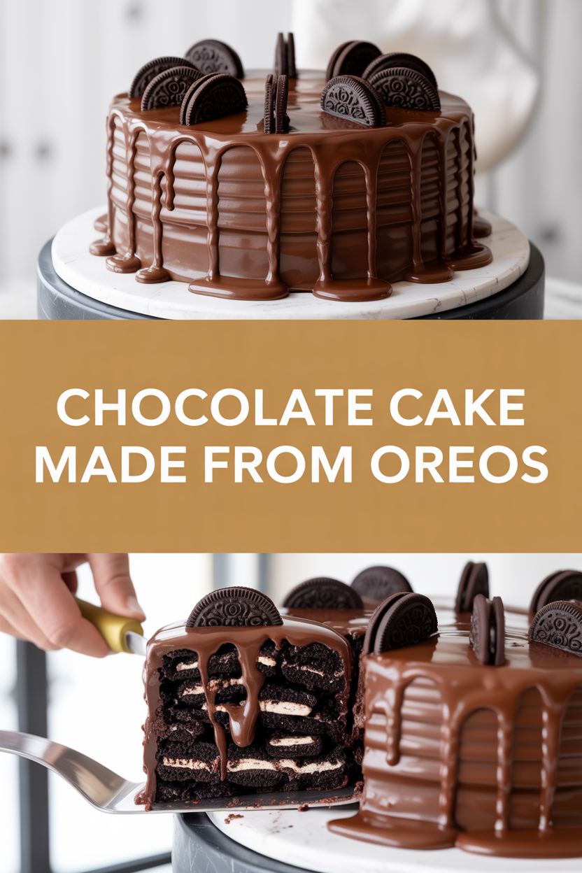 Chocolate Cake Made From Oreos