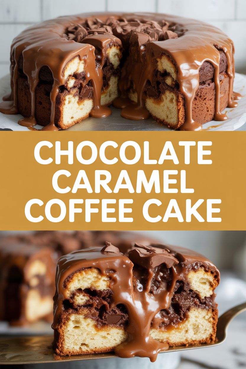 Chocolate Caramel Coffee Cake