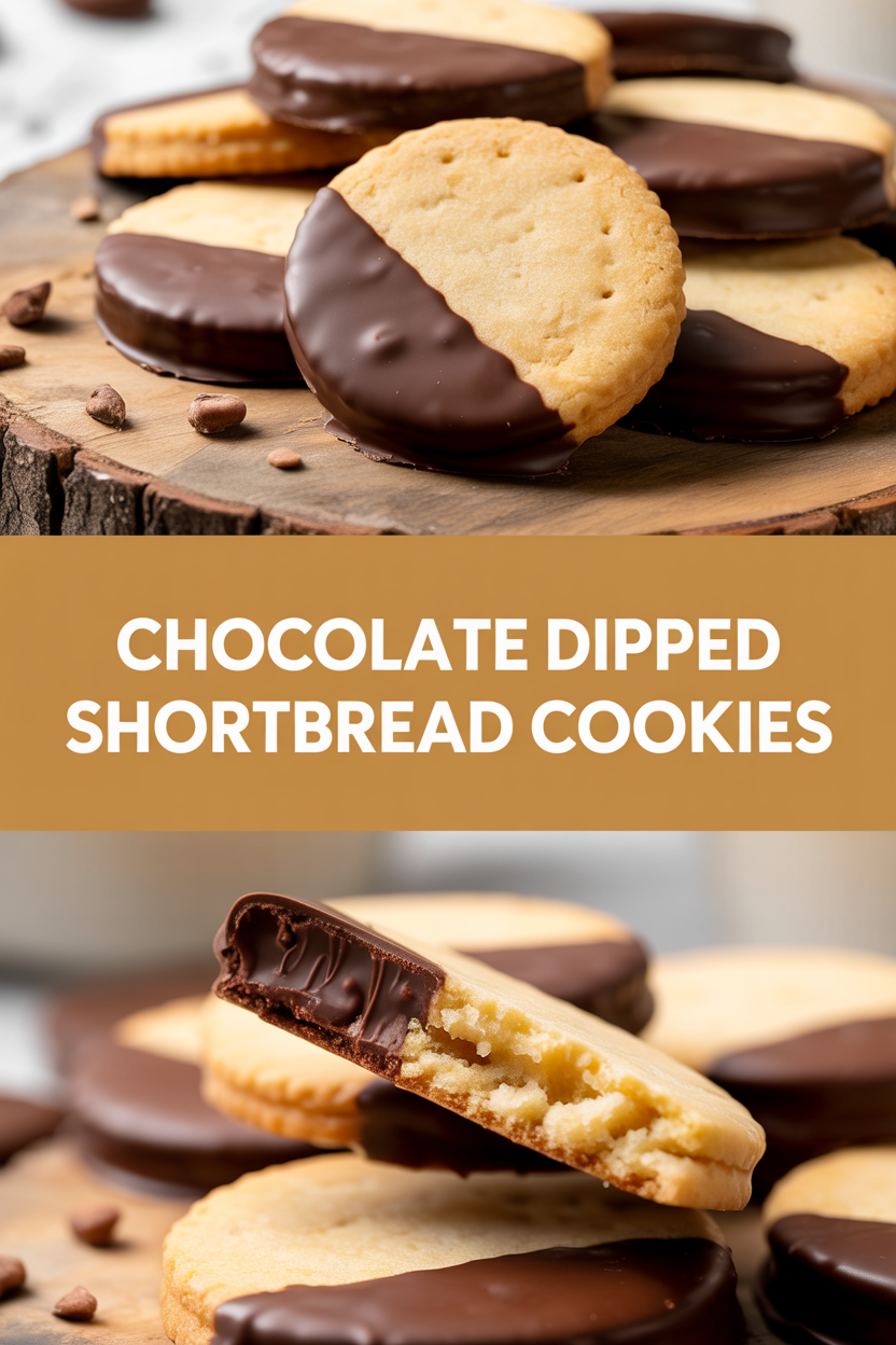Chocolate Dipped Shortbread Cookies