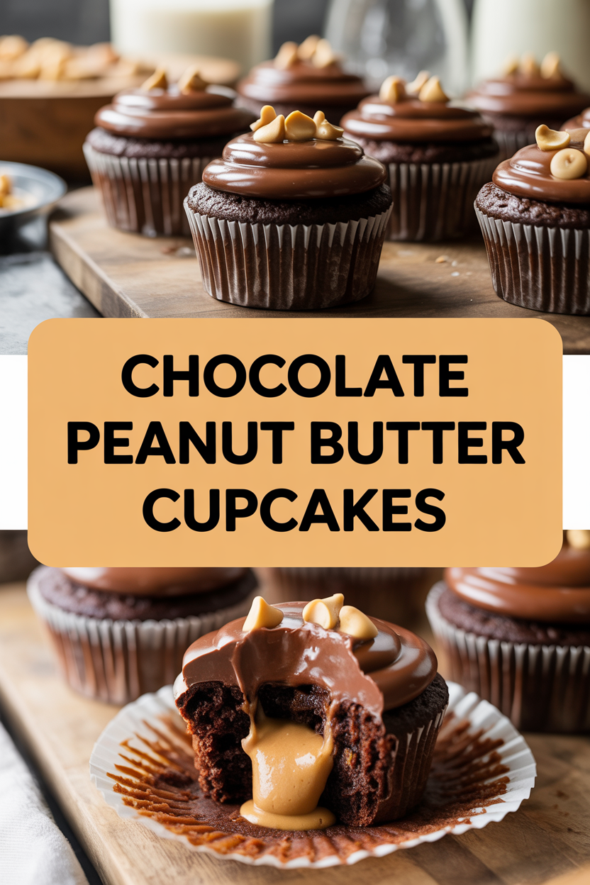 Chocolate Peanut Butter Cupcakes
