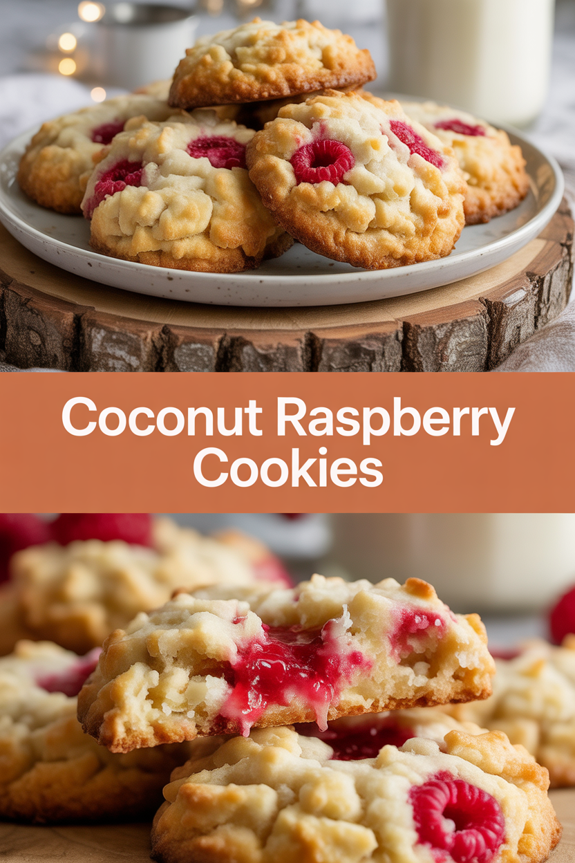 Coconut Raspberry Cookies