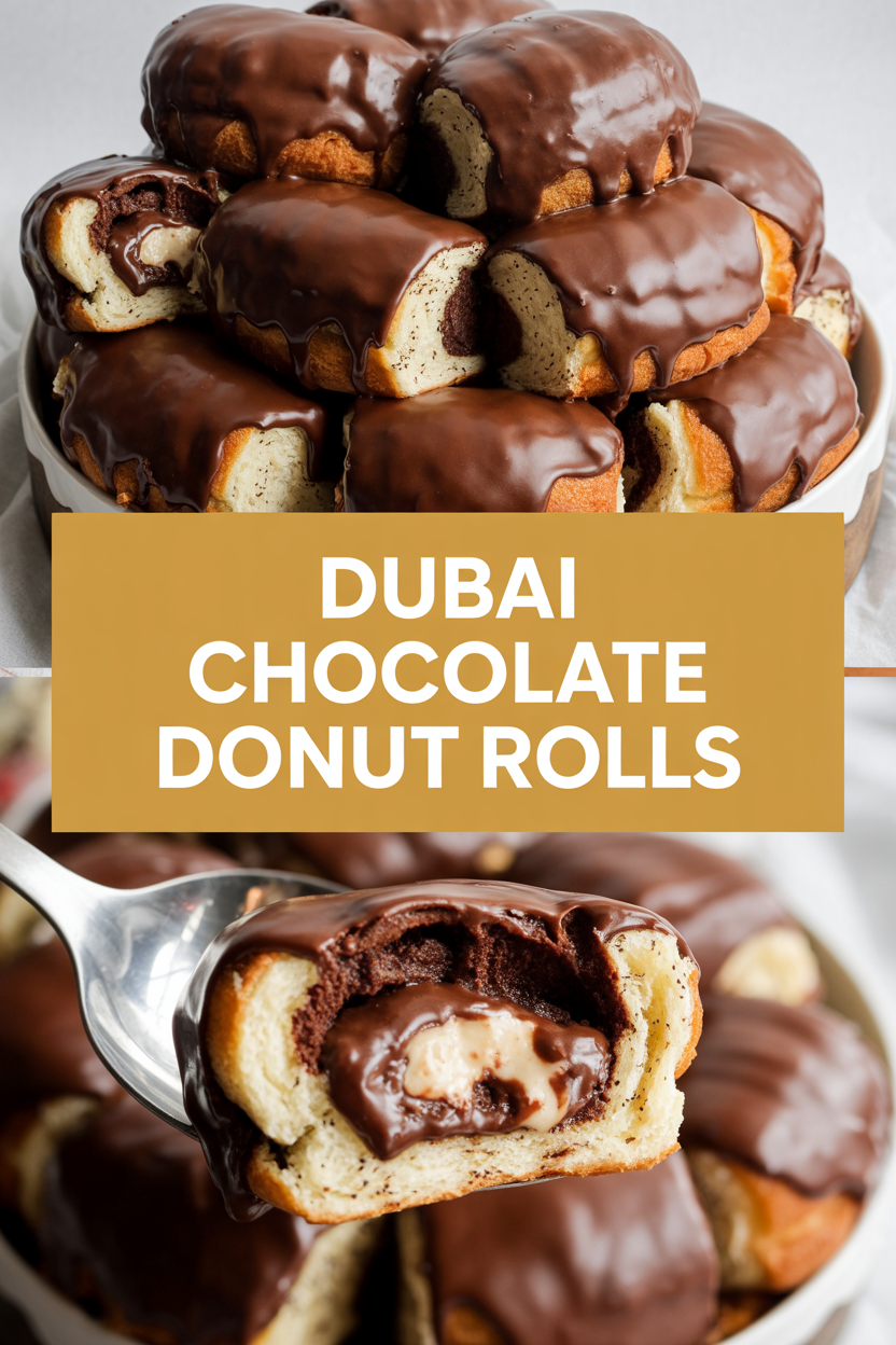 Dubai Chocolate Donut Rolls