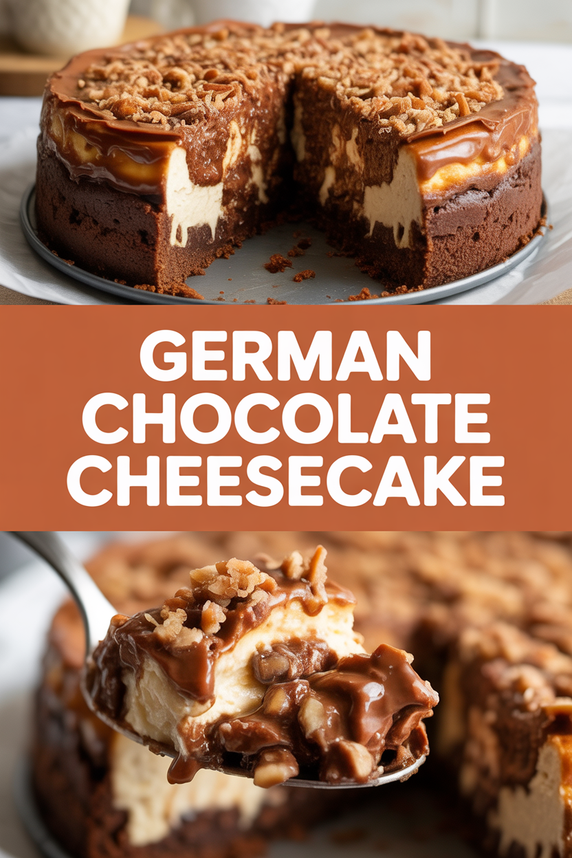 German Chocolate Cheesecake