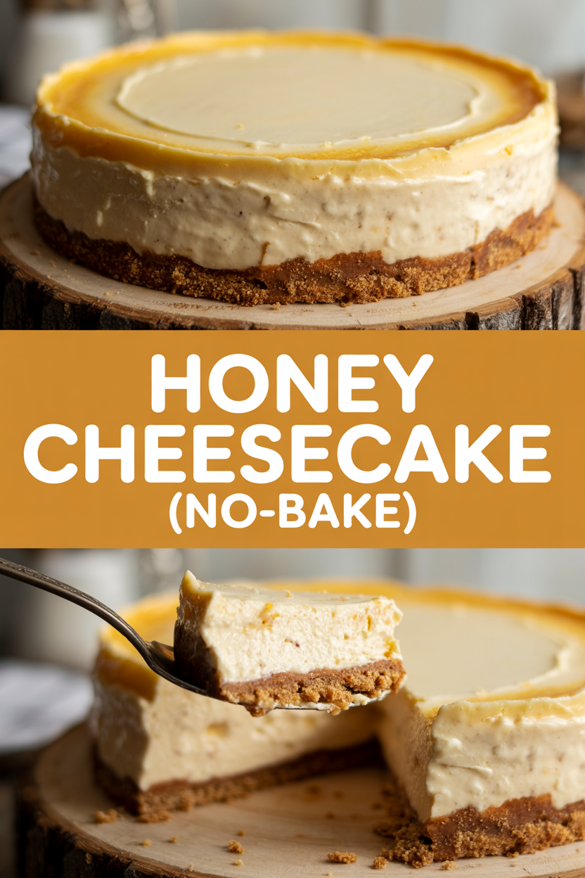 Honey Cheesecake (No-Bake)