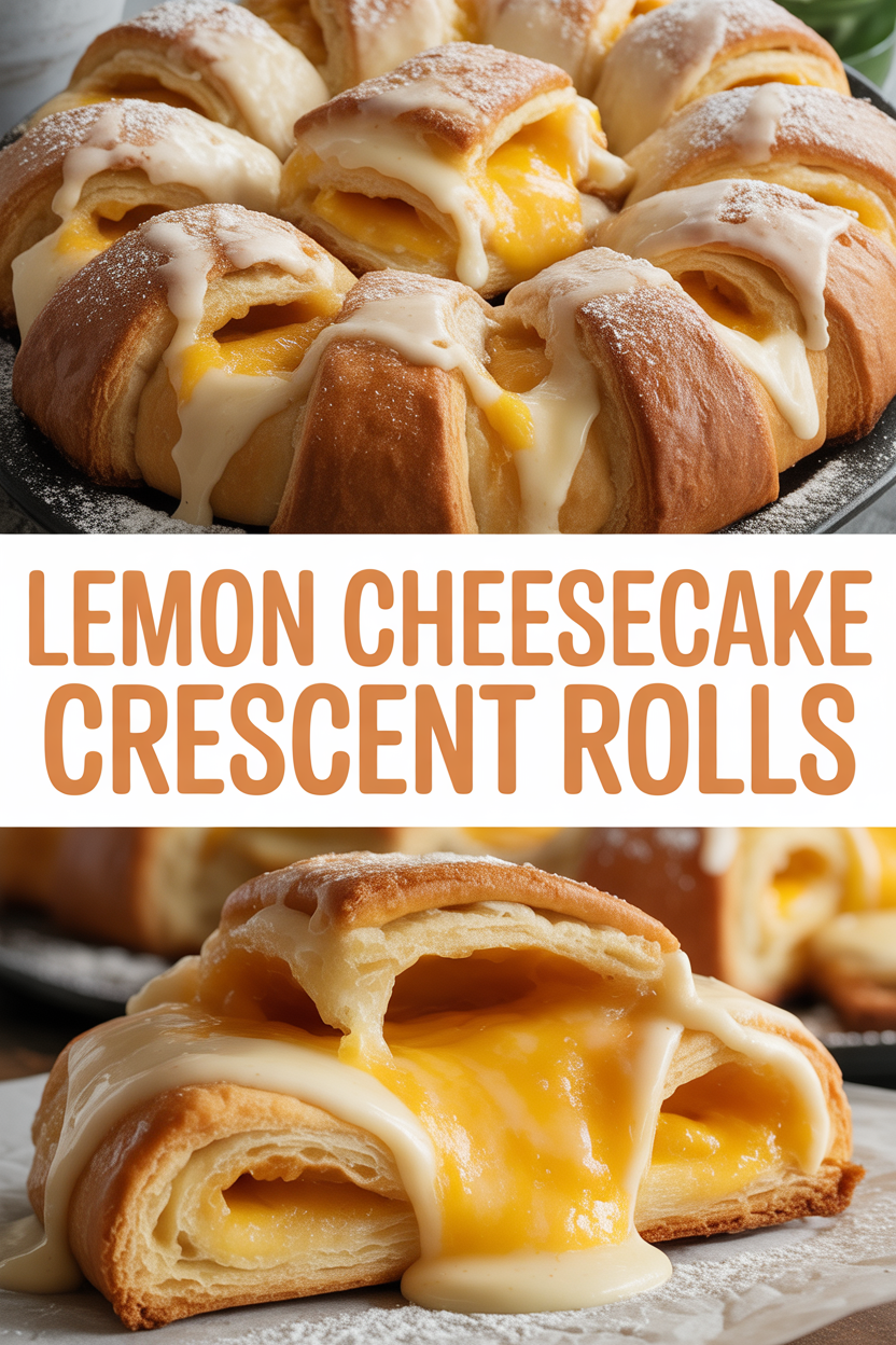 Lemon Cheesecake Crescent Rolls