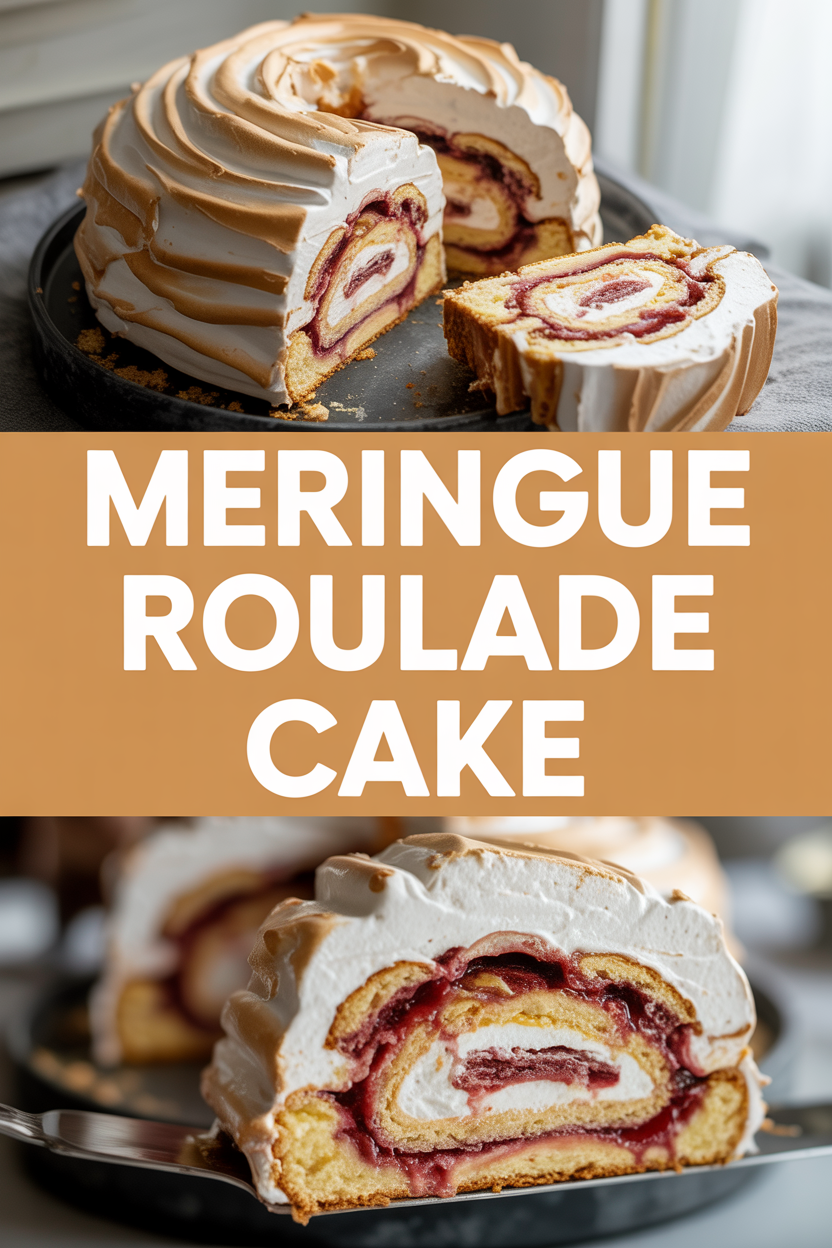 Meringue Roulade Cake