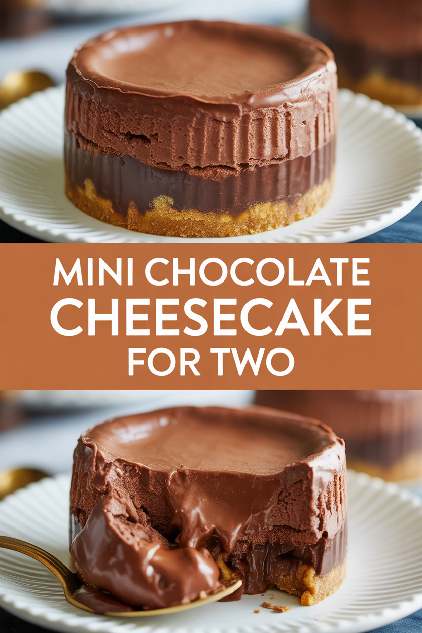 Mini Chocolate Cheesecake for Two