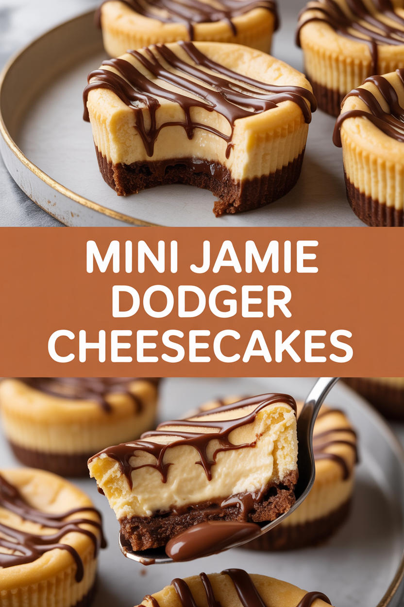 Mini Jamie Dodger Cheesecakes
