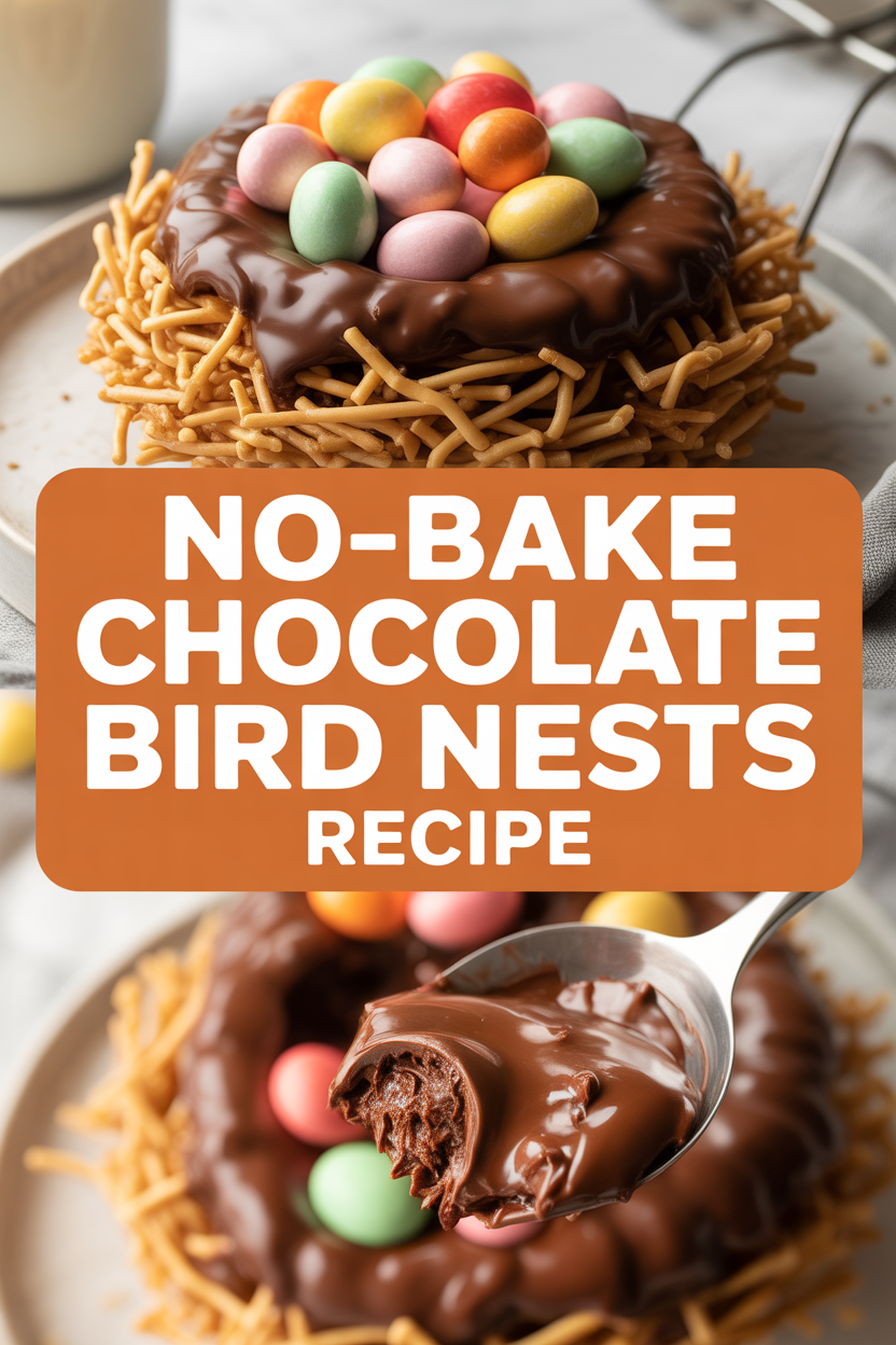 No-Bake Chocolate Bird Nests Recipe