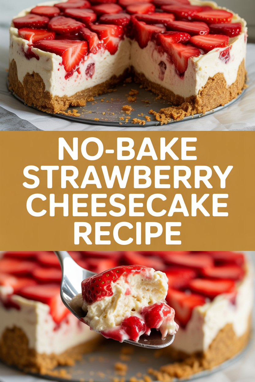 No-Bake Strawberry Cheesecake Recipe