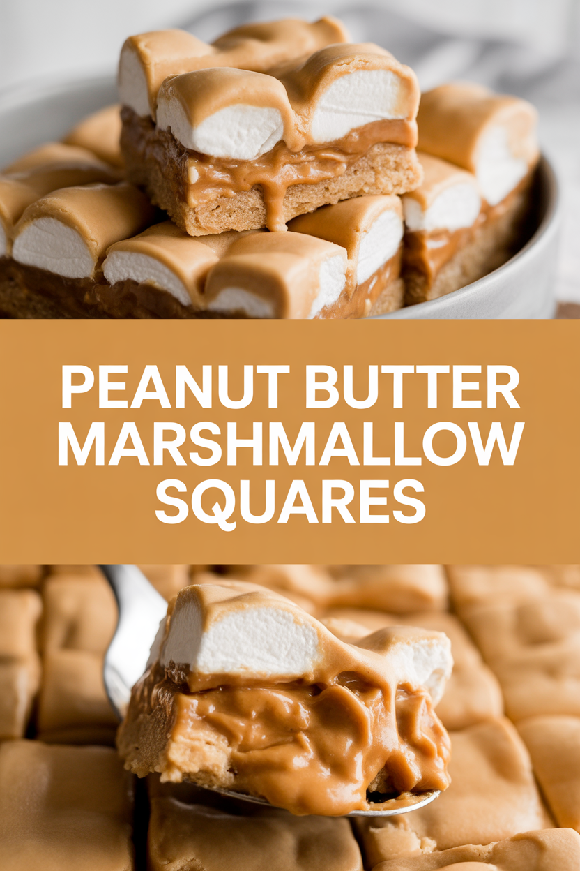 Peanut Butter Marshmallow Squares