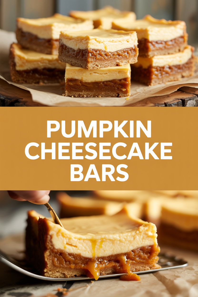 Pumpkin Cheesecake Bars