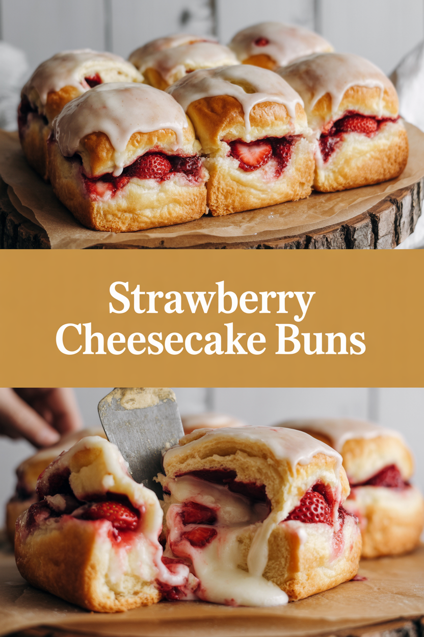 Strawberry Cheesecake Buns