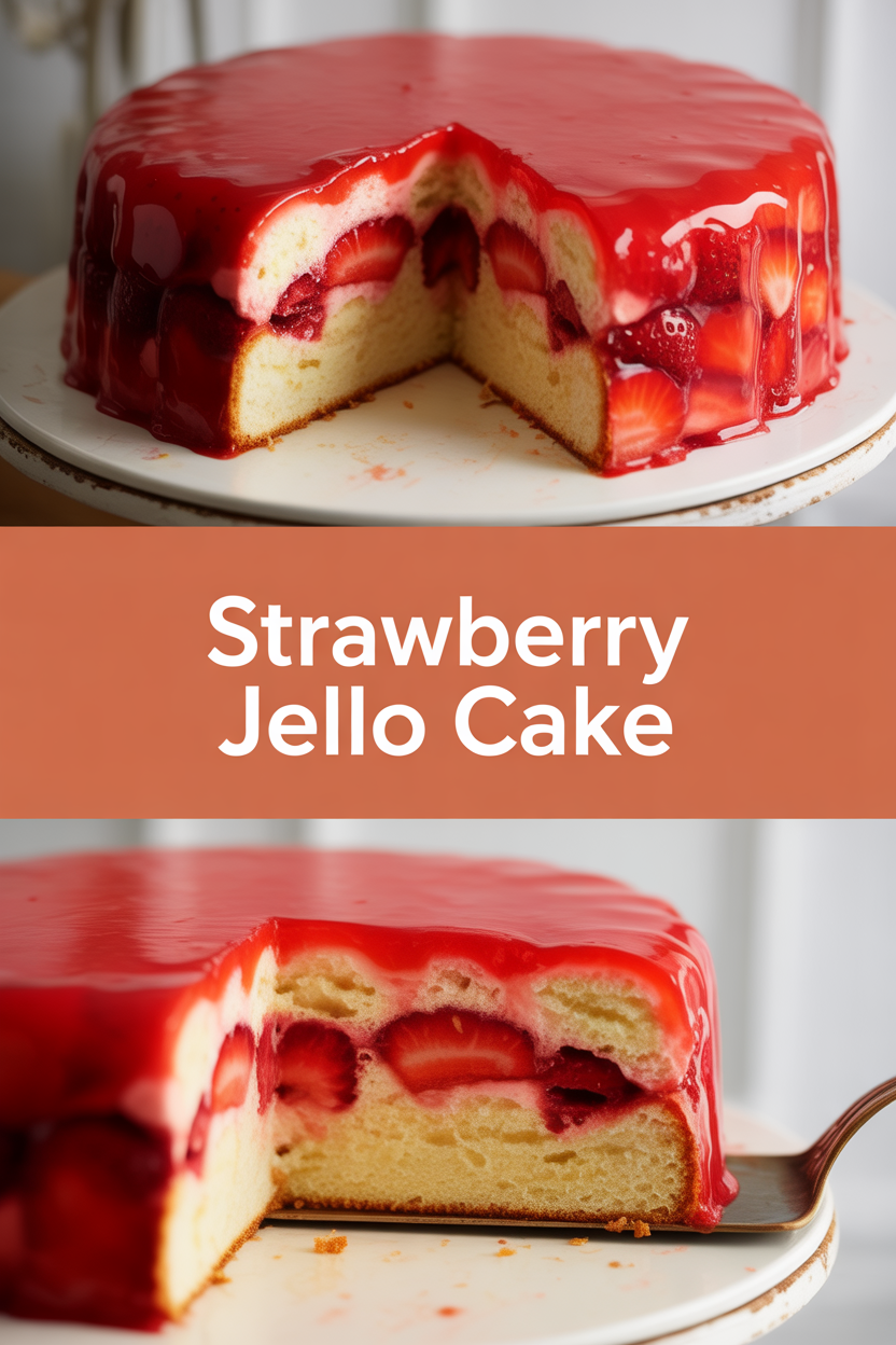 Strawberry Jello Cake