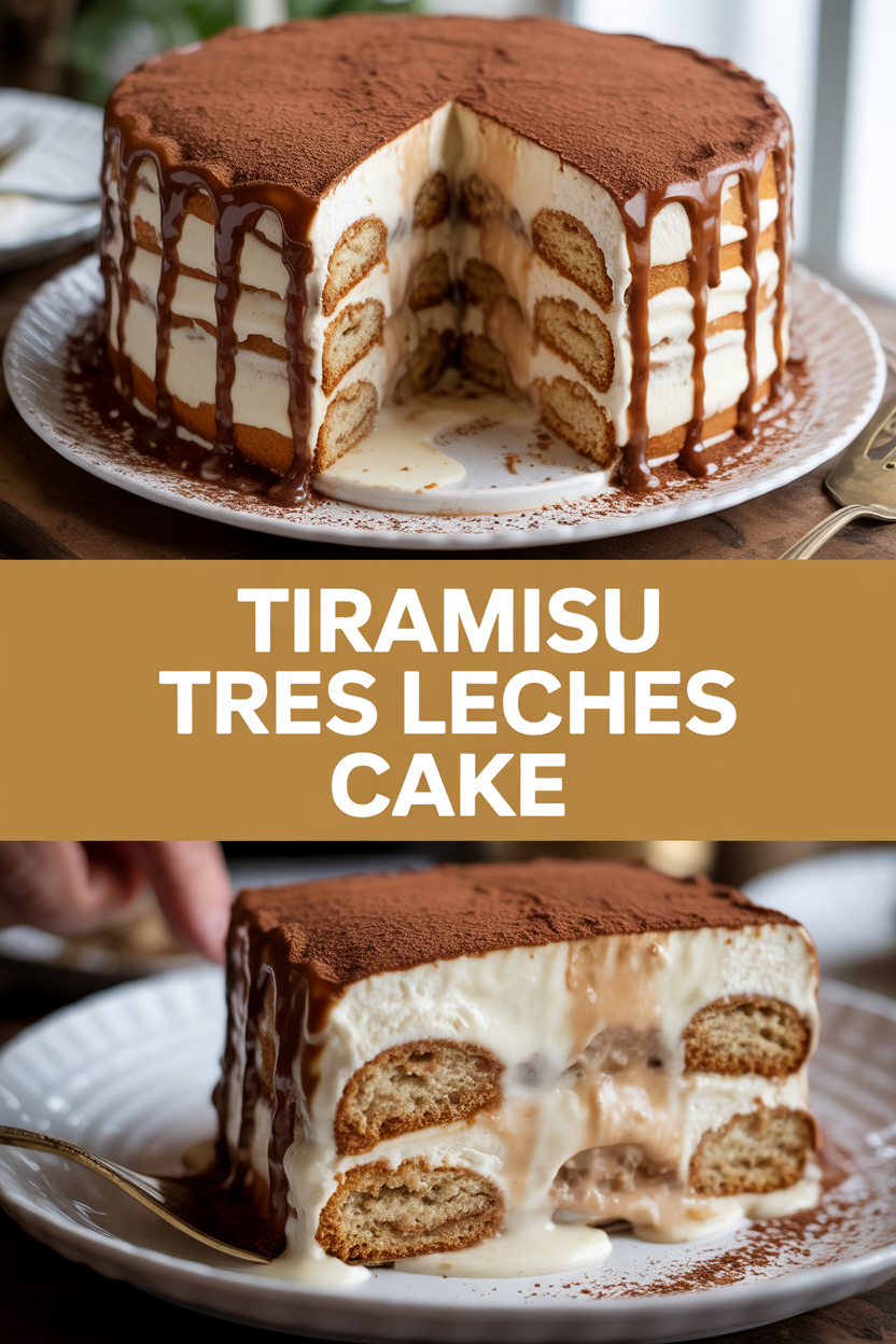 Tiramisu Tres Leches Cake