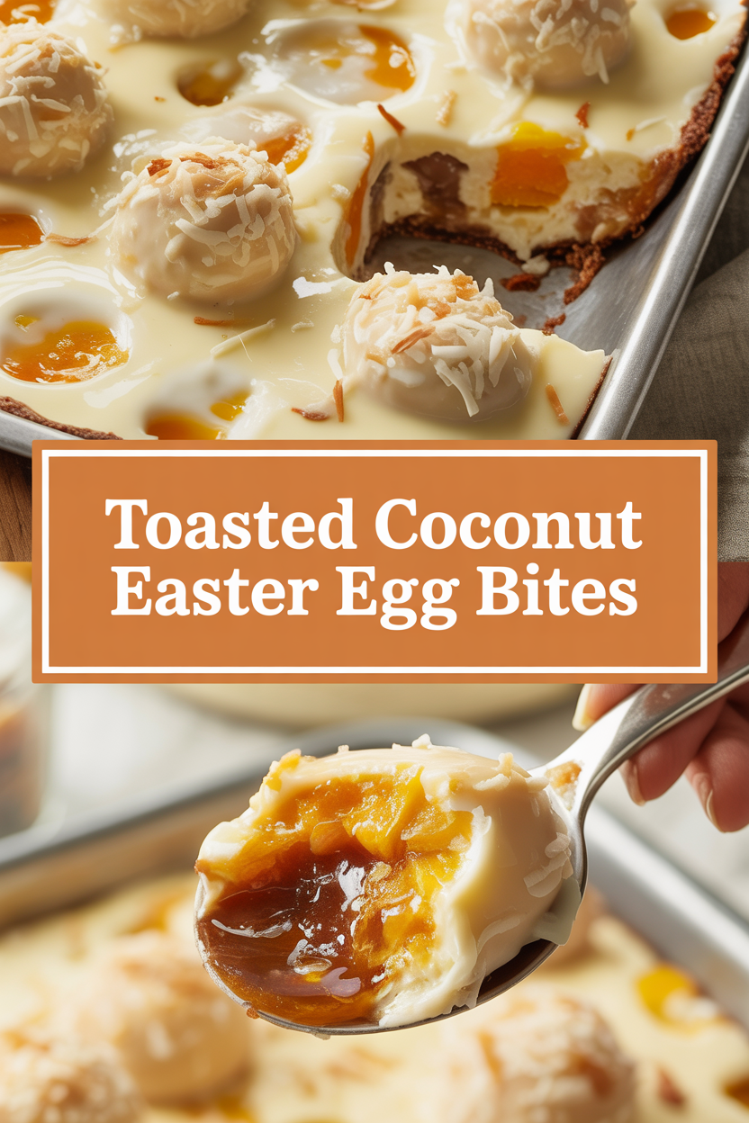 Toasted Coconut Easter Egg Bites